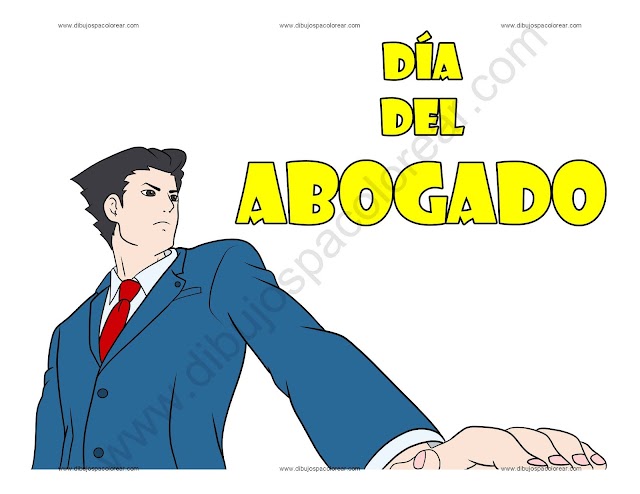 Día del Abogado - Perú - dibujo a color y para colorear